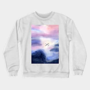 Above the clouds Watercolor Artwork Crewneck Sweatshirt